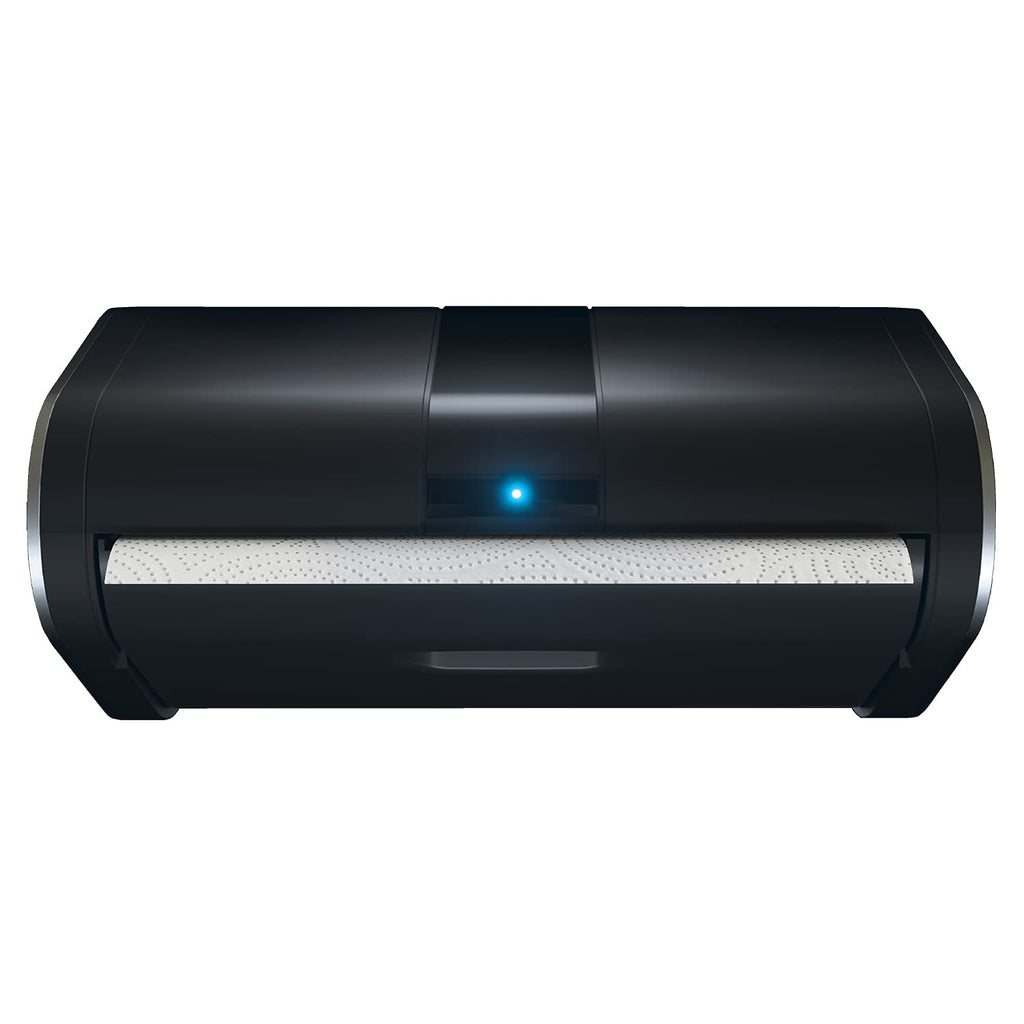 Innovia Automatic Paper Towel Dispenser. Touchless Technology. Works with Most Paper Towel Brands and Sizes. Dispenses The Number of Sheets You Need. Black Under Cabinet Mounted.