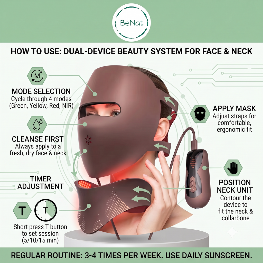 3D Phototherapy Anti-Aging Mask & Photonic Neck Sculpting System