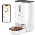 DUDUPET Automatic Cat Feeder WiFi - 4L Timed Automatic Cat Food Dispenser with App Control 10 Meals 150 Portions Per Day Blockage Sensor & 10S Voice Record Auto Pet Feeder for Cats & Dogs