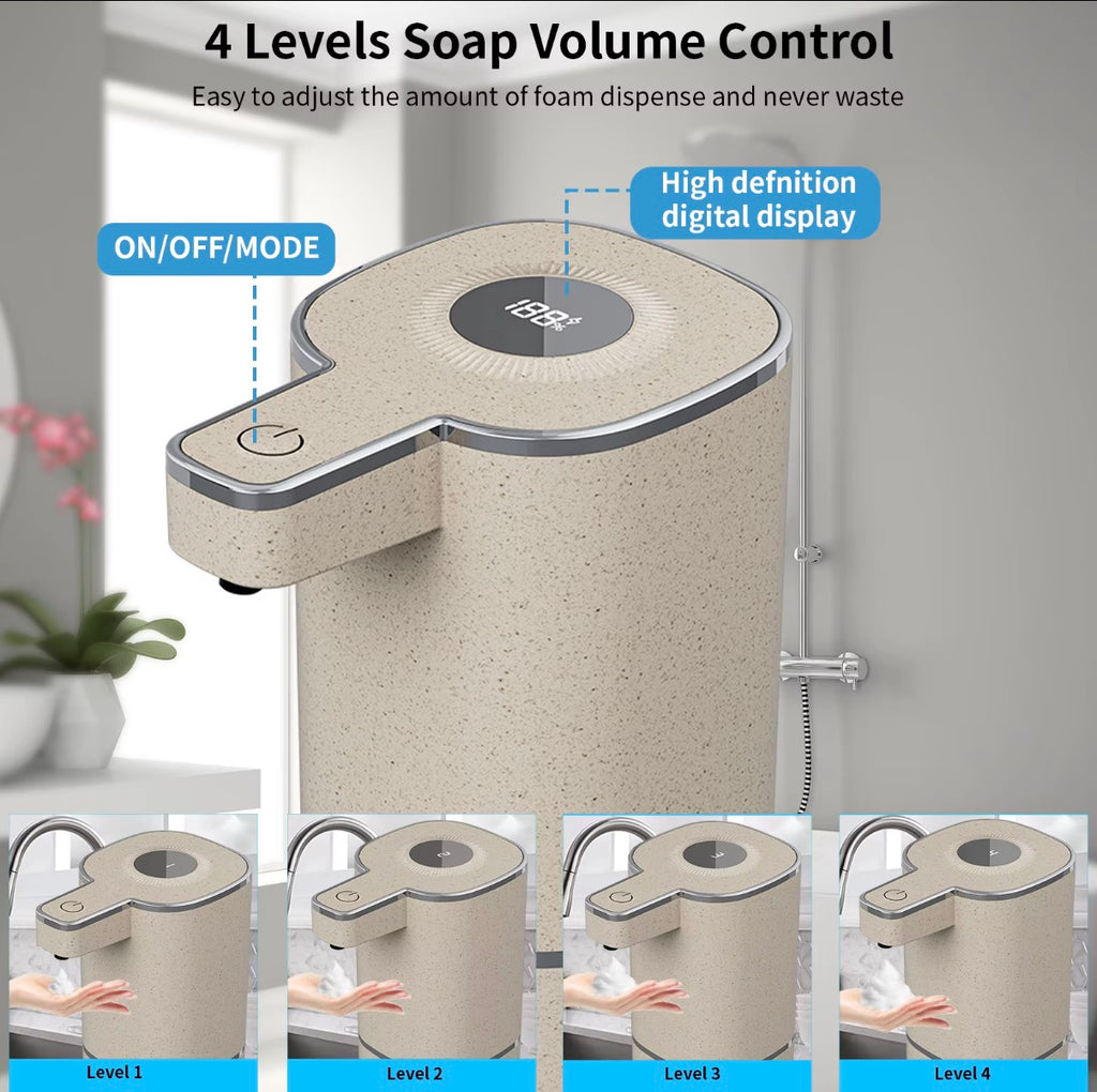 Automatic Touchless Soap Dispenser with LCD Screen- Rechargable
