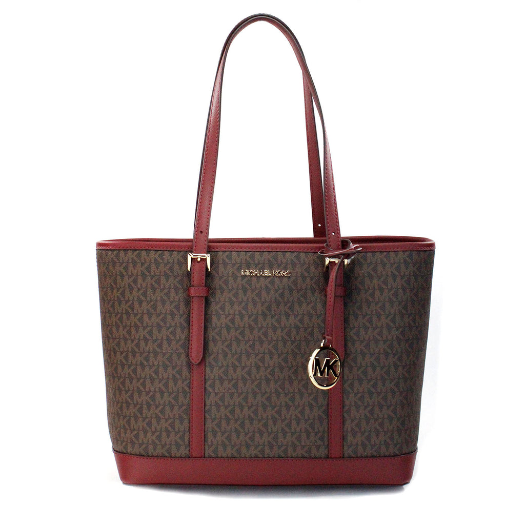 Michael Kors Jet Set Dark Cherry Shoulder Tote