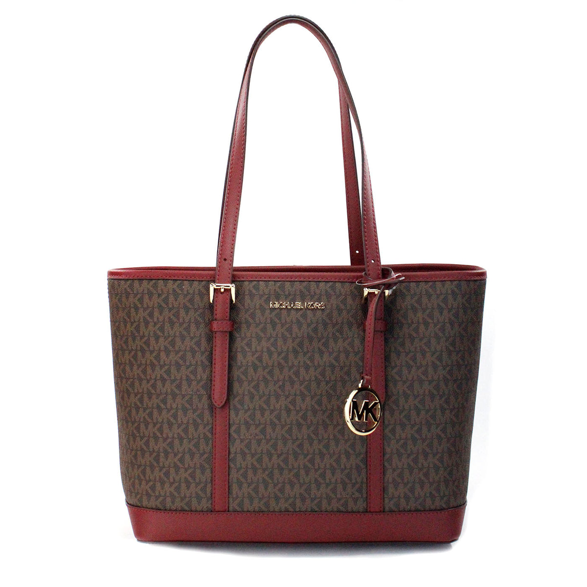 Michael Kors Jet Set Dark Cherry Shoulder Tote